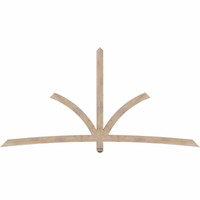 108"W x 54"H x 3 1/2"D x 3 1/2"F, 12/12 Pitch, Davenport Smooth Timber Gable Bracket, Douglas Fir
