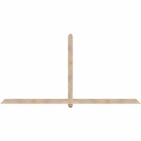 108"W x 54"H x 3 1/2"D x 3 1/2"F, 12/12 Pitch, Eugene Smooth Timber Gable Bracket, Douglas Fir