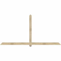 108"W x 54"H x 04"D x 4"F, 12/12 Pitch, Eugene Rough Sawn Timber Gable Bracket, Douglas Fir