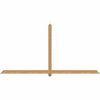108"W x 54"H x 3 1/2"D x 3 1/2"F, 12/12 Pitch, Eugene Smooth Timber Gable Bracket, Western Red Cedar