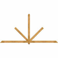 108"W x 54"H x 3 1/2"D x 3 1/2"F, 12/12 Pitch, Kennewick Smooth Timber Gable Bracket, Western Red Cedar