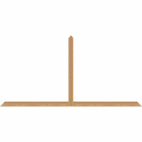 108"W x 54"H x 3 1/2"D x 3 1/2"F, 12/12 Pitch, Portland Smooth Timber Gable Bracket, Western Red Cedar