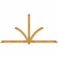 108"W x 54"H x 04"D x 4"F, 12/12 Pitch, Redmond Rough Sawn Timber Gable Bracket, Western Red Cedar