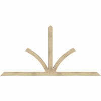 108"W x 54"H x 04"D x 4"F, 12/12 Pitch, Richland Rough Sawn Timber Gable Bracket, Douglas Fir