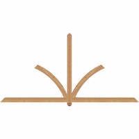 108"W x 54"H x 3 1/2"D x 3 1/2"F, 12/12 Pitch, Redmond Smooth Timber Gable Bracket, Western Red Cedar