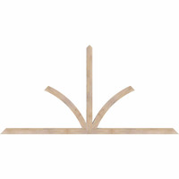108"W x 54"H x 3 1/2"D x 3 1/2"F, 12/12 Pitch, Richland Smooth Timber Gable Bracket, Douglas Fir