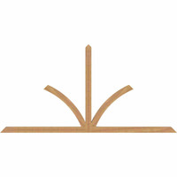 108"W x 54"H x 3 1/2"D x 3 1/2"F, 12/12 Pitch, Richland Smooth Timber Gable Bracket, Western Red Cedar