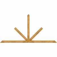 108"W x 54"H x 04"D x 4"F, 12/12 Pitch, Saratoga Rough Sawn Timber Gable Bracket, Western Red Cedar