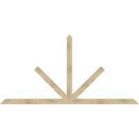 108"W x 54"H x 04"D x 4"F, 12/12 Pitch, Saratoga Rough Sawn Timber Gable Bracket, Douglas Fir