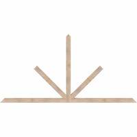 108"W x 54"H x 3 1/2"D x 3 1/2"F, 12/12 Pitch, Saratoga Smooth Timber Gable Bracket, Douglas Fir