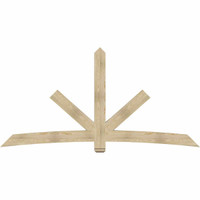 108"W x 54"H x 04"D x 6"F, 12/12 Pitch, Alberta Rough Sawn Timber Gable Bracket, Douglas Fir