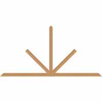 108"W x 54"H x 3 1/2"D x 3 1/2"F, 12/12 Pitch, Saratoga Smooth Timber Gable Bracket, Western Red Cedar