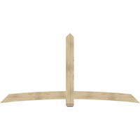 108"W x 54"H x 04"D x 6"F, 12/12 Pitch, Bellingham Rough Sawn Timber Gable Bracket, Douglas Fir