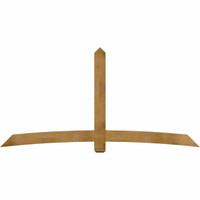 108"W x 54"H x 04"D x 6"F, 12/12 Pitch, Bellingham Rough Sawn Timber Gable Bracket, Western Red Cedar