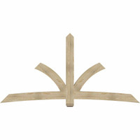 108"W x 54"H x 04"D x 6"F, 12/12 Pitch, Davenport Rough Sawn Timber Gable Bracket, Douglas Fir