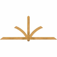 96"W x 40"H x 04"D x 4"F, 10/12 Pitch, Redmond Rough Sawn Timber Gable Bracket, Western Red Cedar