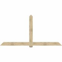 108"W x 54"H x 04"D x 6"F, 12/12 Pitch, Eugene Rough Sawn Timber Gable Bracket, Douglas Fir