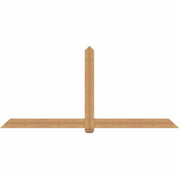 108"W x 49"H x 3 1/2"D x 5 1/2"F, 11/12 Pitch, Eugene Smooth Timber Gable Bracket, Western Red Cedar