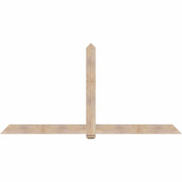 108"W x 54"H x 3 1/2"D x 5 1/2"F, 12/12 Pitch, Eugene Smooth Timber Gable Bracket, Douglas Fir