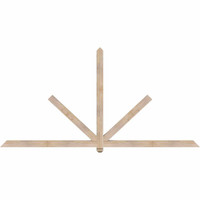 108"W x 54"H x 3 1/2"D x 3 1/2"F, 12/12 Pitch, Kennewick Smooth Timber Gable Bracket, Douglas Fir
