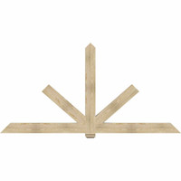 108"W x 54"H x 04"D x 6"F, 12/12 Pitch, Kennewick Rough Sawn Timber Gable Bracket, Douglas Fir