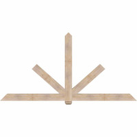 108"W x 54"H x 3 1/2"D x 5 1/2"F, 12/12 Pitch, Kennewick Smooth Timber Gable Bracket, Douglas Fir