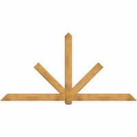108"W x 54"H x 3 1/2"D x 5 1/2"F, 12/12 Pitch, Kennewick Smooth Timber Gable Bracket, Western Red Cedar