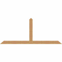 108"W x 45"H x 3 1/2"D x 5 1/2"F, 10/12 Pitch, Portland Smooth Timber Gable Bracket, Western Red Cedar