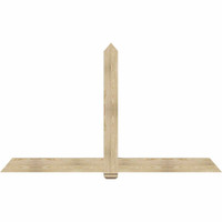 96"W x 56"H x 04"D x 6"F, 14/12 Pitch, Eugene Rough Sawn Timber Gable Bracket, Douglas Fir