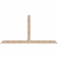 108"W x 54"H x 3 1/2"D x 5 1/2"F, 12/12 Pitch, Portland Smooth Timber Gable Bracket, Douglas Fir