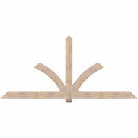 108"W x 49"H x 3 1/2"D x 5 1/2"F, 11/12 Pitch, Redmond Smooth Timber Gable Bracket, Douglas Fir