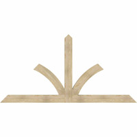 108"W x 54"H x 04"D x 6"F, 12/12 Pitch, Richland Rough Sawn Timber Gable Bracket, Douglas Fir