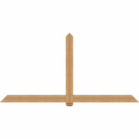 108"W x 54"H x 3 1/2"D x 5 1/2"F, 12/12 Pitch, Eugene Smooth Timber Gable Bracket, Western Red Cedar
