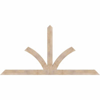 108"W x 54"H x 3 1/2"D x 5 1/2"F, 12/12 Pitch, Richland Smooth Timber Gable Bracket, Douglas Fir