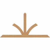 108"W x 54"H x 3 1/2"D x 5 1/2"F, 12/12 Pitch, Richland Smooth Timber Gable Bracket, Western Red Cedar