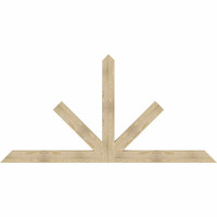 108"W x 54"H x 04"D x 6"F, 12/12 Pitch, Saratoga Rough Sawn Timber Gable Bracket, Douglas Fir