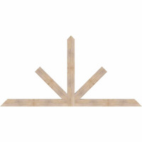 108"W x 54"H x 3 1/2"D x 5 1/2"F, 12/12 Pitch, Saratoga Smooth Timber Gable Bracket, Douglas Fir