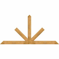 108"W x 54"H x 04"D x 6"F, 12/12 Pitch, Saratoga Rough Sawn Timber Gable Bracket, Western Red Cedar