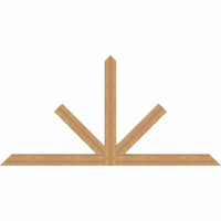 108"W x 54"H x 3 1/2"D x 5 1/2"F, 12/12 Pitch, Saratoga Smooth Timber Gable Bracket, Western Red Cedar
