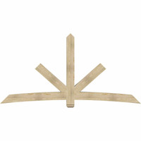 108"W x 54"H x 06"D x 6"F, 12/12 Pitch, Alberta Rough Sawn Timber Gable Bracket, Douglas Fir