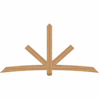 108"W x 54"H x 5 1/2"D x 5 1/2"F, 12/12 Pitch, Alberta Smooth Timber Gable Bracket, Western Red Cedar
