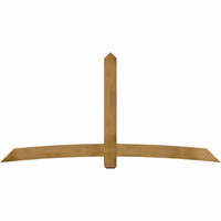 108"W x 54"H x 06"D x 6"F, 12/12 Pitch, Bellingham Rough Sawn Timber Gable Bracket, Western Red Cedar