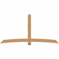 108"W x 54"H x 5 1/2"D x 5 1/2"F, 12/12 Pitch, Bellingham Smooth Timber Gable Bracket, Western Red Cedar
