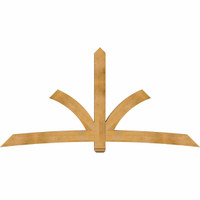 108"W x 54"H x 06"D x 6"F, 12/12 Pitch, Davenport Rough Sawn Timber Gable Bracket, Western Red Cedar