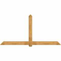 108"W x 54"H x 06"D x 6"F, 12/12 Pitch, Eugene Rough Sawn Timber Gable Bracket, Western Red Cedar