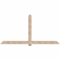 108"W x 54"H x 5 1/2"D x 5 1/2"F, 12/12 Pitch, Eugene Smooth Timber Gable Bracket, Douglas Fir
