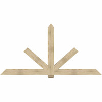 108"W x 54"H x 06"D x 6"F, 12/12 Pitch, Kennewick Rough Sawn Timber Gable Bracket, Douglas Fir