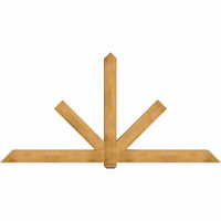 108"W x 54"H x 06"D x 6"F, 12/12 Pitch, Kennewick Rough Sawn Timber Gable Bracket, Western Red Cedar