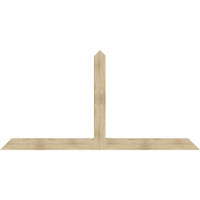 108"W x 54"H x 06"D x 6"F, 12/12 Pitch, Portland Rough Sawn Timber Gable Bracket, Douglas Fir