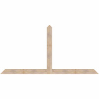 108"W x 54"H x 5 1/2"D x 5 1/2"F, 12/12 Pitch, Portland Smooth Timber Gable Bracket, Douglas Fir